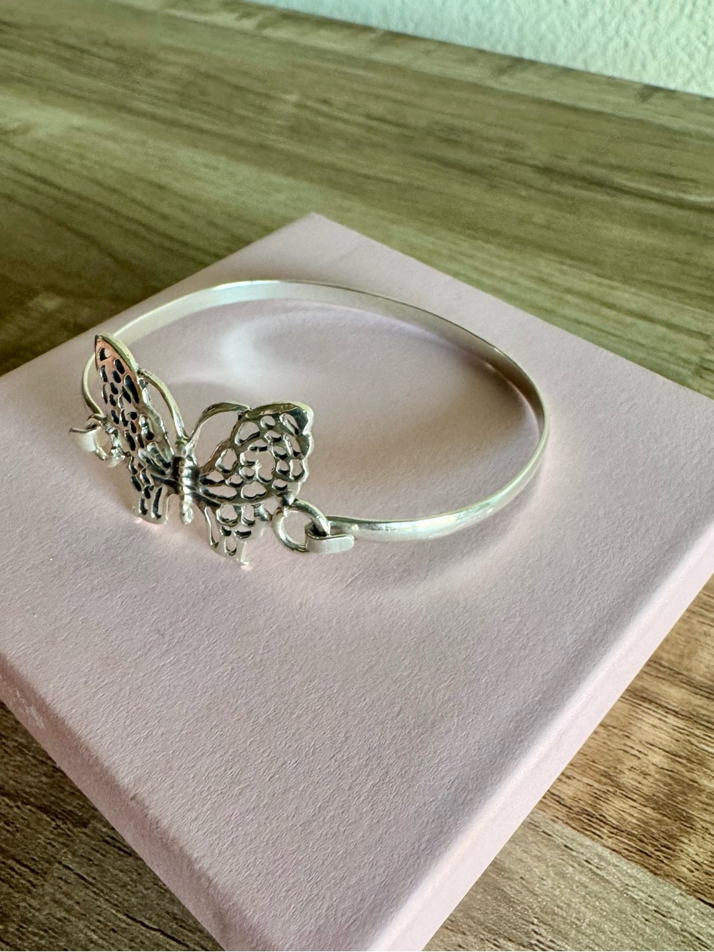 Sterling silver 925 Butterfly Cuff Bracelet - Women's Jewelry 6.5”
